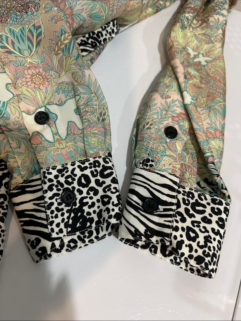 425$PINKO Rosalina Floral Zebra Leopard Maxi Shirt Dress IT 38 US 2 - Picture 13 of 13